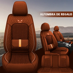 Kit Funda de Asiento de Auto Completo en Cuero Legítimo Italiano + REGALO: Kit de Alfombra Completo