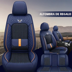 Kit Funda de Asiento de Auto Completo en Cuero Legítimo Italiano + REGALO: Kit de Alfombra Completo