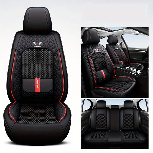 Kit Funda de Asiento de Auto Completo en Cuero Legítimo Italiano + REGALO: Kit de Alfombra Completo