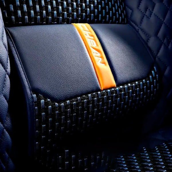 Kit Funda de Asiento de Auto Completo en Cuero Legítimo Italiano + REGALO: Kit de Alfombra Completo